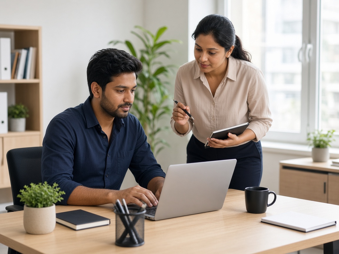 Teammates writing a reply together